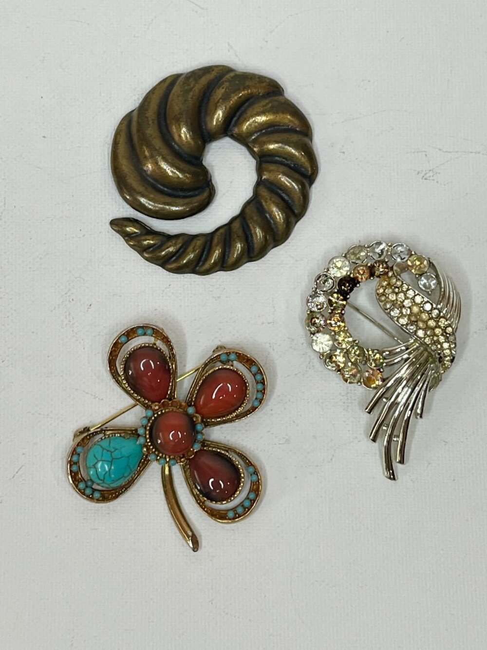 Vintage Silver and Gold Brooches.